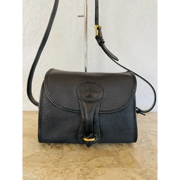 Black Handbags - Vtg Dooney and Bourke large Essex blackpebble crossbody, shoulder bag style R65